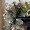 Frosted Virginia Wreath and Garland