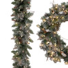 Frosted Virginia Wreath and Garland 