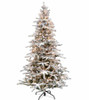 7.5' Flocked White Forest Tree - Multi LED 