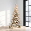 10' Flocked White Forest Tree - Clear LED 