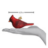 Old World Northern Cardinal Glass Christmas Ornament 