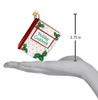 Old World Holiday Cookbook Glass Christmas Ornament 