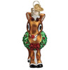 Old World Rudolph The Red-Nosed Reindeer Glass Christmas Ornament 