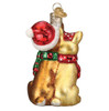 Old World Rudolph and Clarice Glass Christmas Ornament 