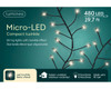 LED Micro Warm White 480 Lights 19.7 ft. Compact Light Set with Black Wire 