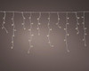 LED Warm White 24.1ft. Connectable Icicle Light Set With White Wire 