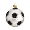 Old World Soccer Ball Glass Christmas Ornament 