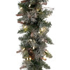 18' X 12" Frosted Virginia Garland - Clear LED