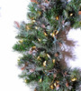 30" Frosted Virginia Wreath - Clear LED 