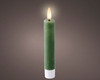 6.3" LED Wick, Wax Dinner Candle, Green