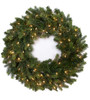 24" Victorian Fir Wreath - Clear LED 