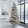 6.5' Flocked Appalachian Fir TREE - CLEAR LED