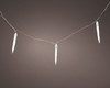 LED Cool White Icicle 8 Light Set 9.5 ft. with Transparent Wire