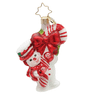 Radko Snowy Retro Cheer Gem Christmas Ornament 3" 