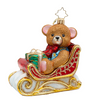 Radko Beary Merry Sleigh Christmas Ornament