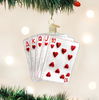 Old World Royal Flush Glass Christmas Ornament