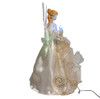 Ivory & Gold LED RGB Fiber Optic Angel Tree Topper 14"