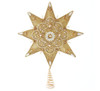 Pearl/Gold 8-Point Star Tree Topper 16"