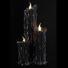 17.75" Black Faux Candles w/Battery Operated Light