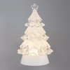 8.5" Glittered Star Tree Globe w/ Clear Lights Battery Operated