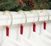 Gold Mantle Clip Stocking Holders, 4-Pack