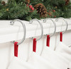 Silver Mantle Clip Stocking Holders, 4-Pack
