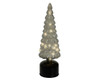Micro LED Green Glass Rotating Tree with Warm White Lights Battery Operated dia4.33" x H.15.35"