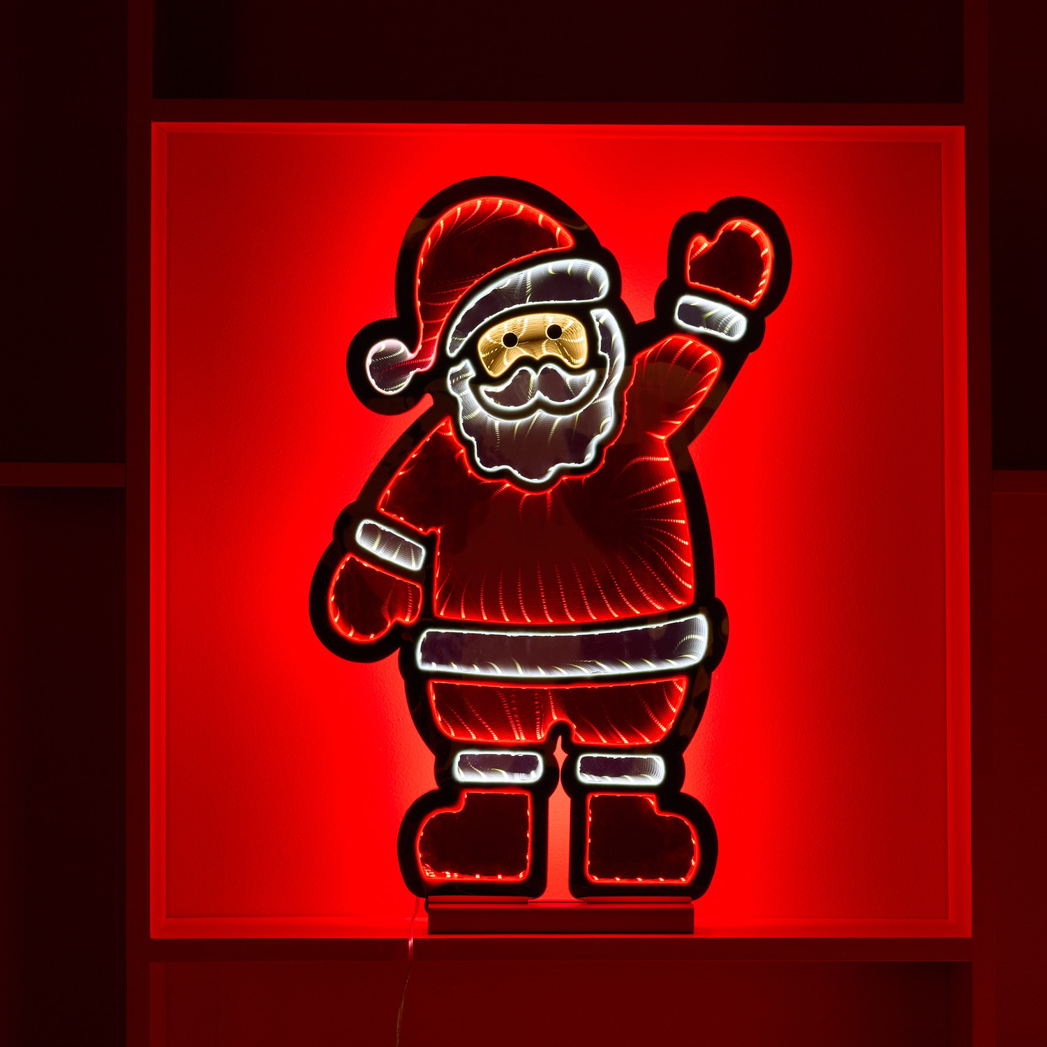 Lighted Santa Scene 照明装飾 Lenox Lighted Christmas Cone With Santa Scene Figurine - Macy's