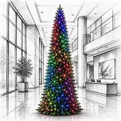 Slim RGB Tower Trees