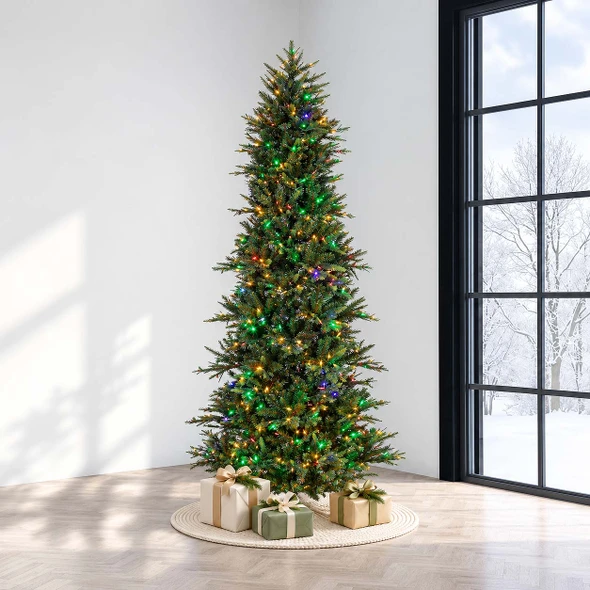 9' Slim Geneva Fir Tree - Multi