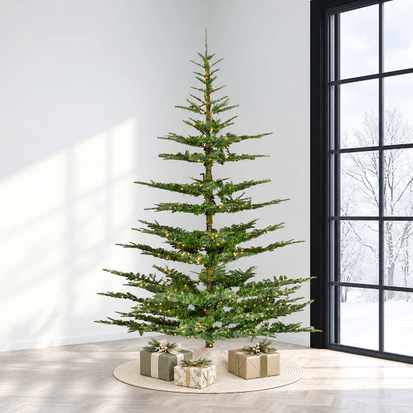 5' Scandinavian Fir Tree w/PP - Clear Micro LED 
