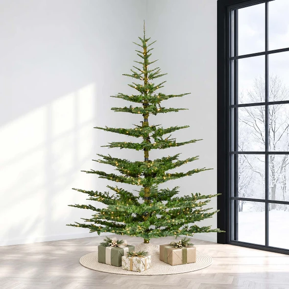 7.5' Scandinavian Fir Tree w/PP - Clear Micro LED 
