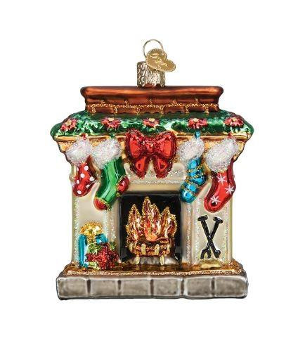Old World Holiday Hearth Glass Christmas Ornament 