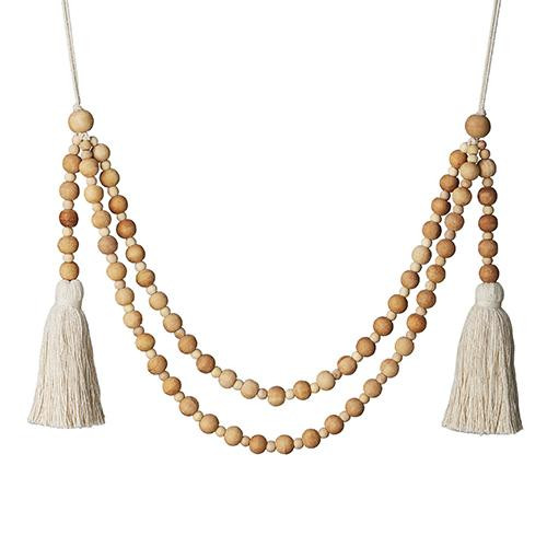 Double Swag Wood Beaded Garland 
