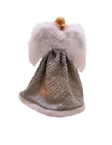 Silver and Grey Angel Tree Topper 