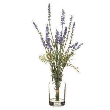 Lavender Bunch in Glass Vase 