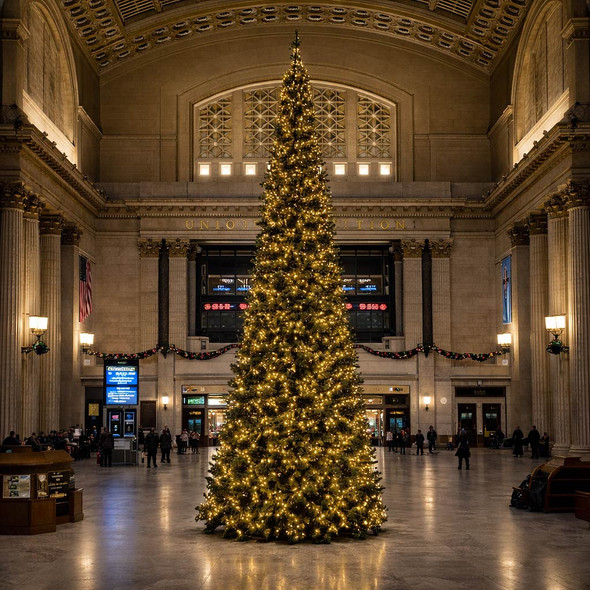 12' Slim Tower Tree - Clear LED