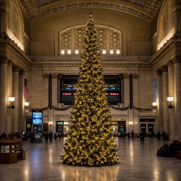 14' Slim Tower Tree - Clear LED 