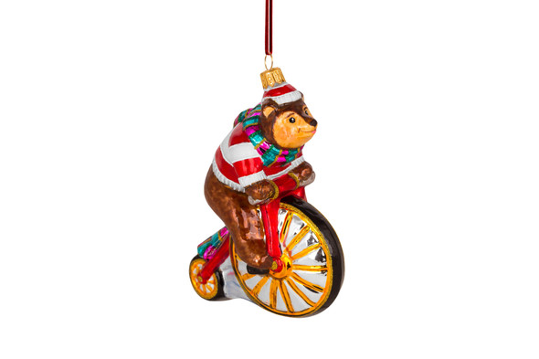 Huras Family Biking Bear Ornament 