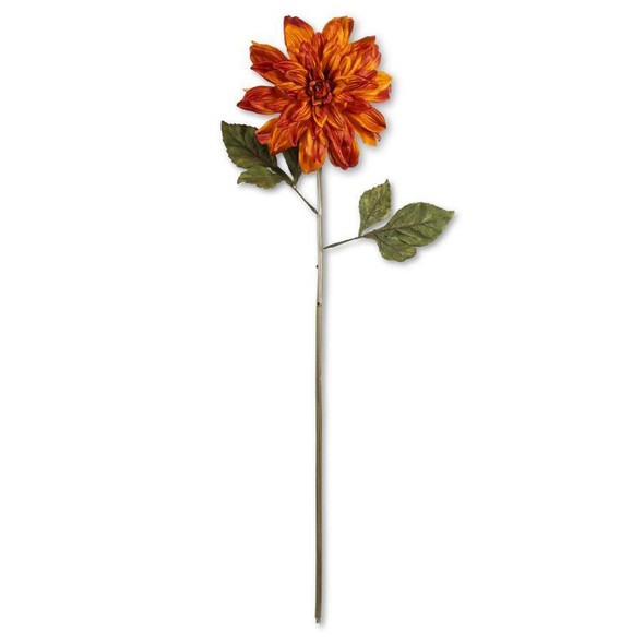 Orange Dahlia Stem  36.5" 