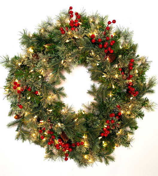 30" Timberline Wreath - Clear 