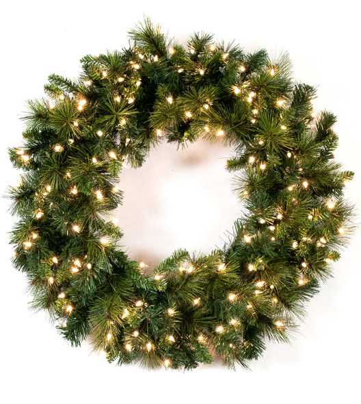36" Brighton Pine Wreath Clear 