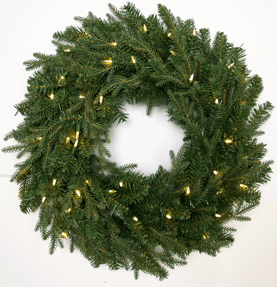 30" Cumberland Fir Wreath - ColorChange LED