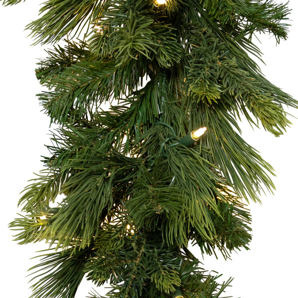 9'X12" Scotch Pine Garland - Clear LED