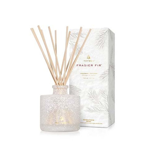 Thymes Frasier Fir Flocked Collection Petite Reed Diffuser