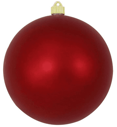 Red Matte Shatterproof Ball Ornament 6" 