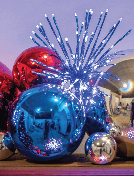 Blue Shiny Shatterproof Ball Ornament 8" 