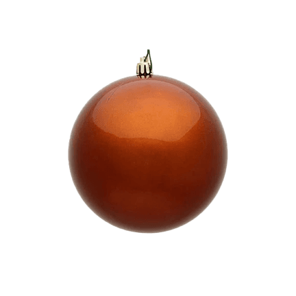 Copper Shiny Shatterproof Ball Ornament 10" 