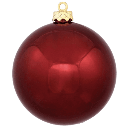 Burgundy Shiny Shatterproof Ball Ornament 10" 