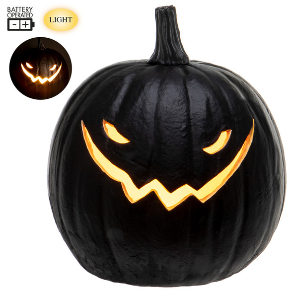 Battery Operated Jack-O-Lantern Black